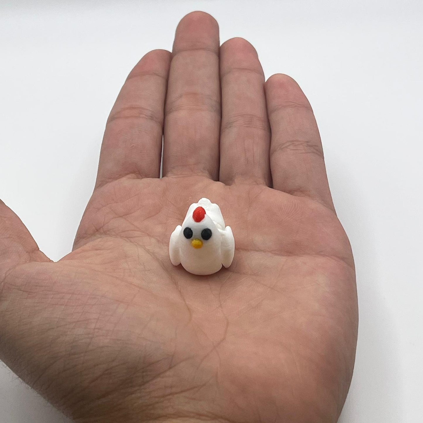 Mini Chicken Figurine – 3D Printed Pocket-Sized Animal Collectible