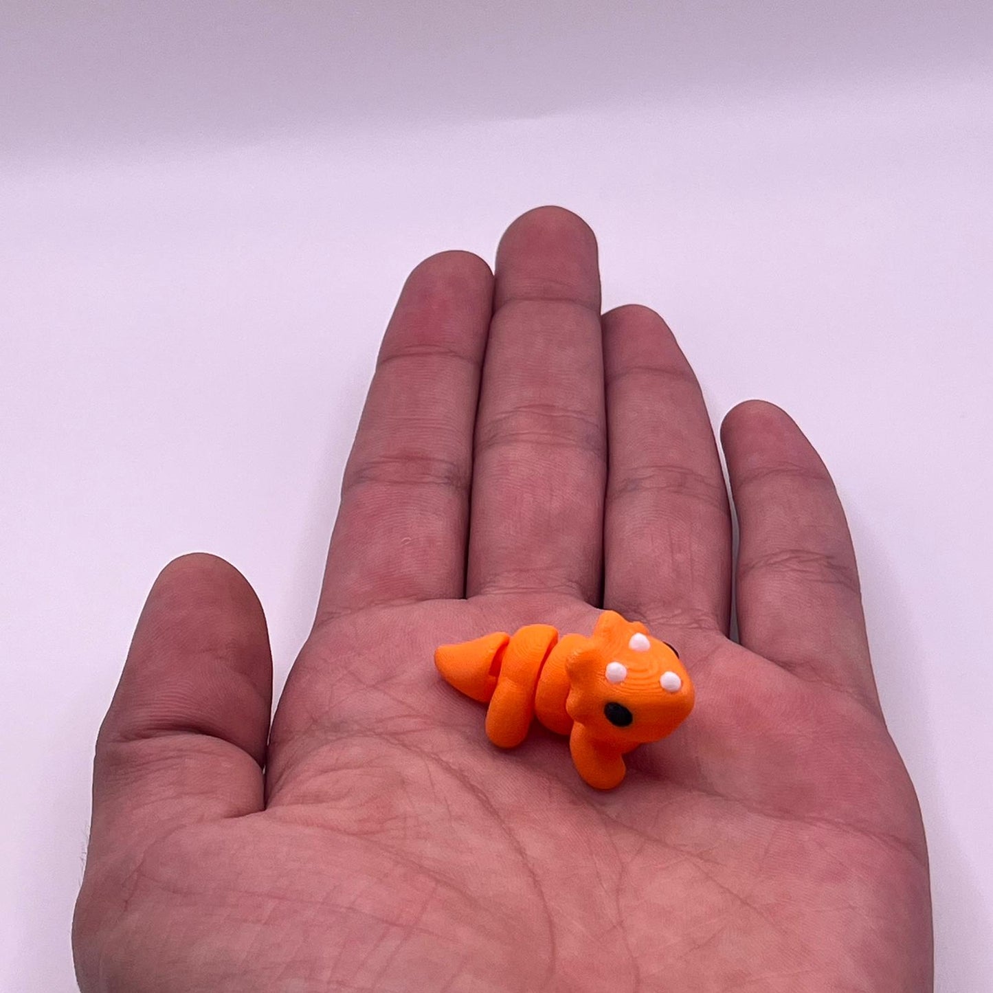 Mini Orange Dino – 3D Printed Pocket-Sized Dinosaur Collectible