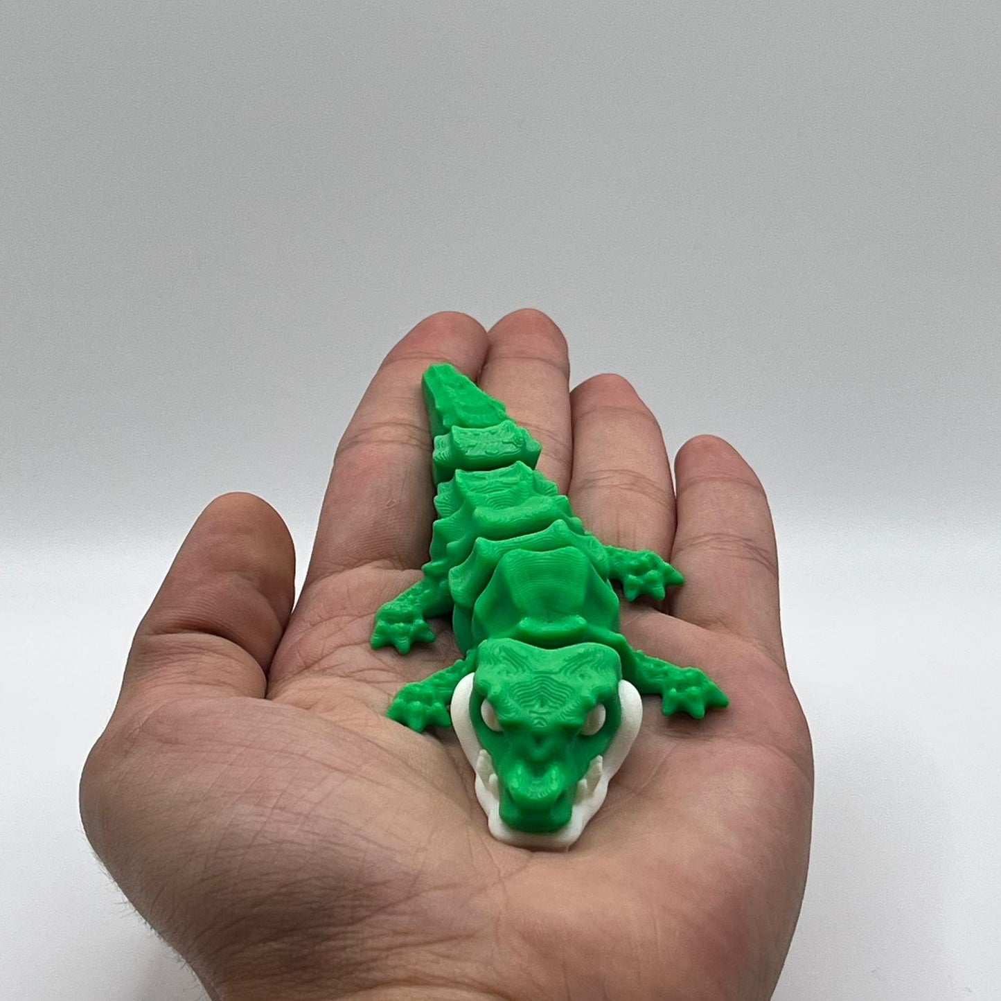 Crocodile Figurine – 3D Printed Articulated Animal Collectible