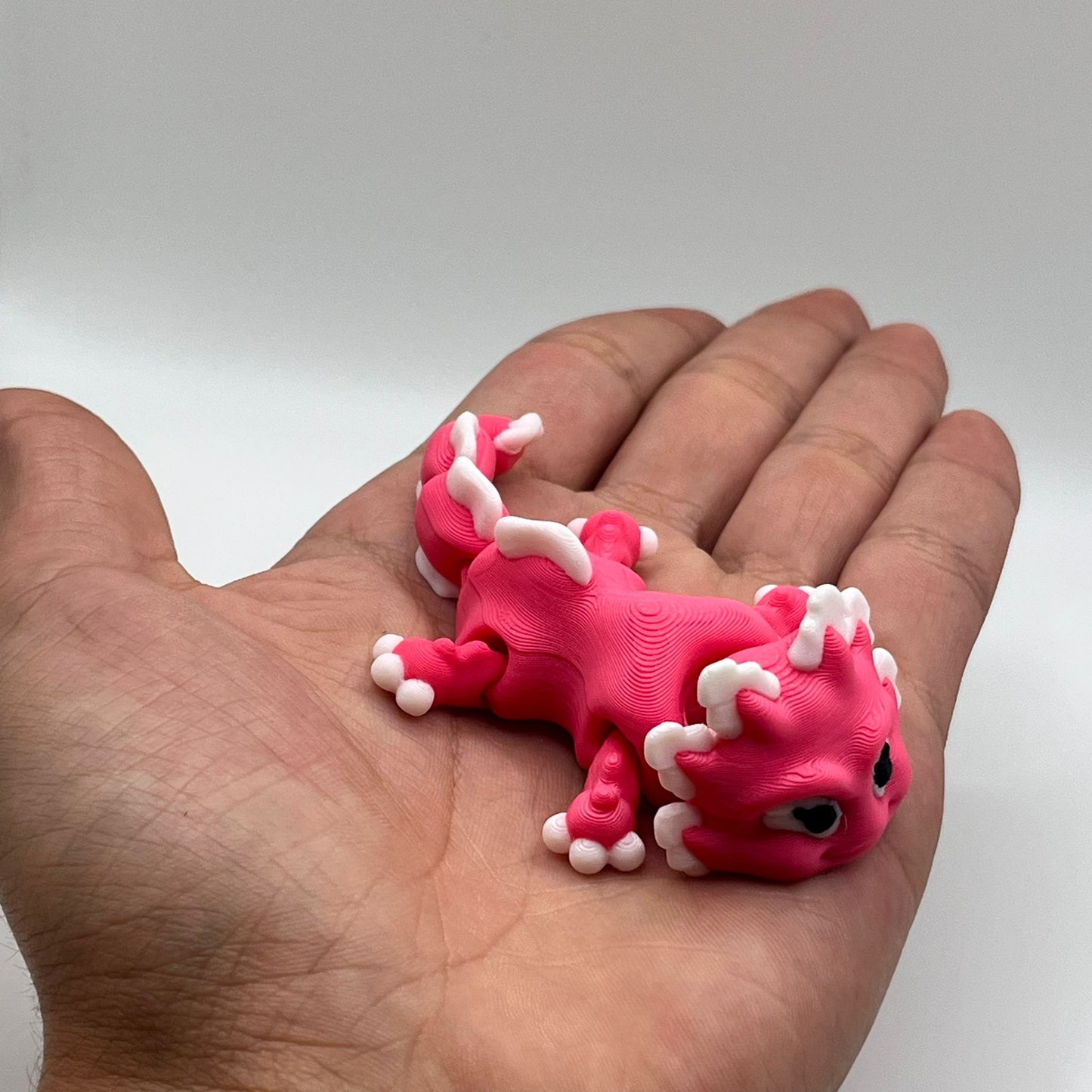 Pink Axolotl – 3D Printed Articulated Animal Collectible