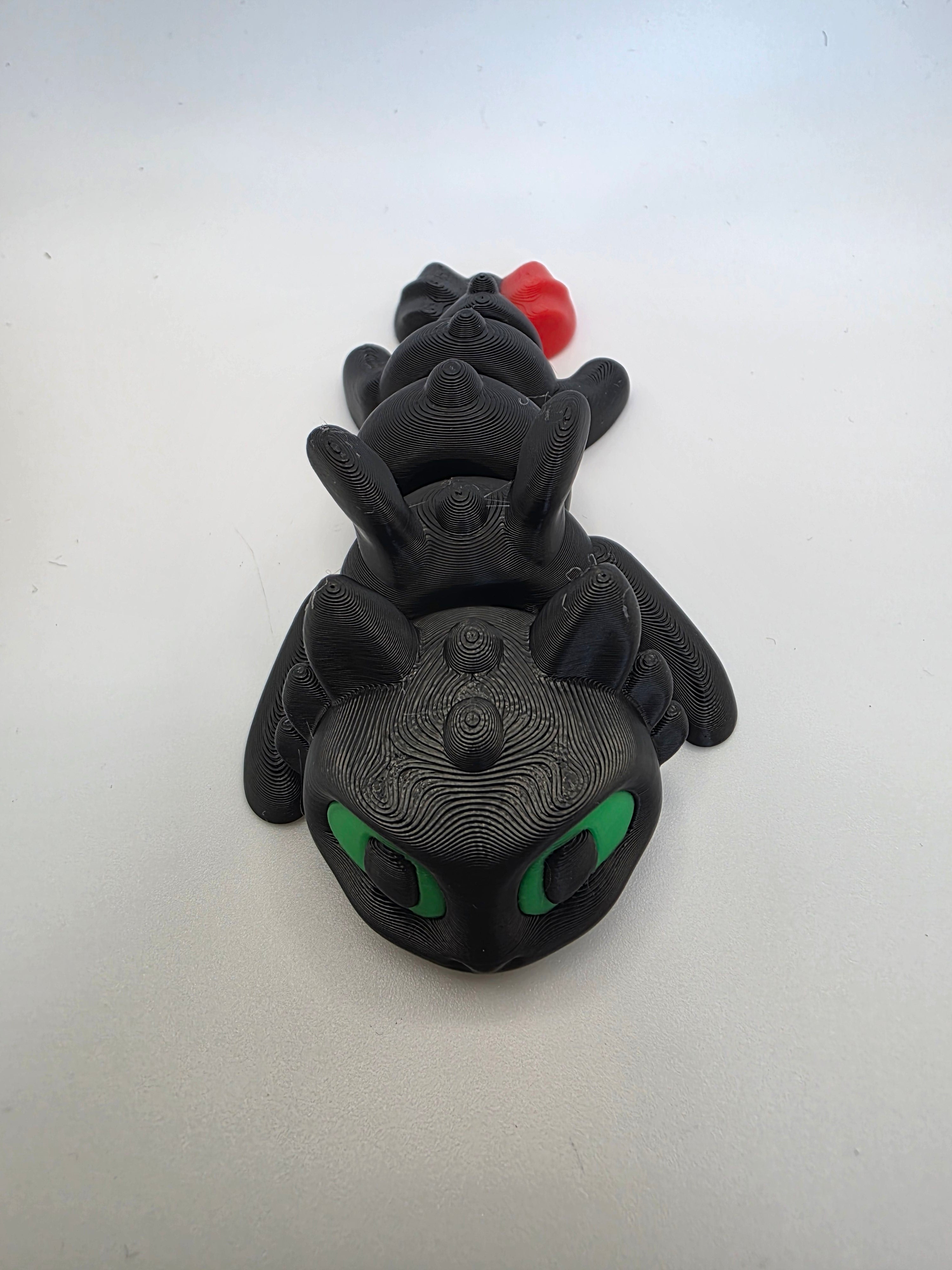 Toothless Night Fury Dragon – 3D Printed Collectible (12cm) | Printed in the UK