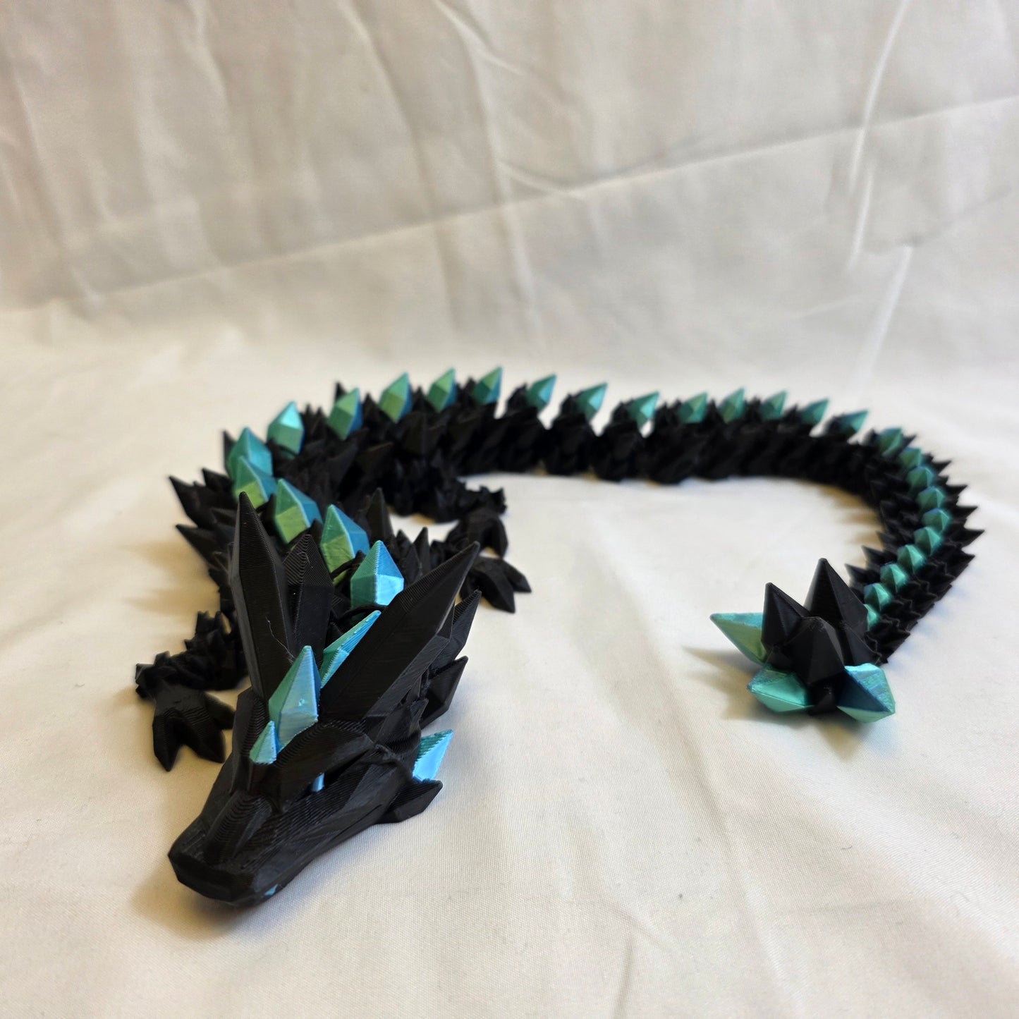 Crystal Spine Dragon – 3D Printed Articulated Fantasy Showpiece
