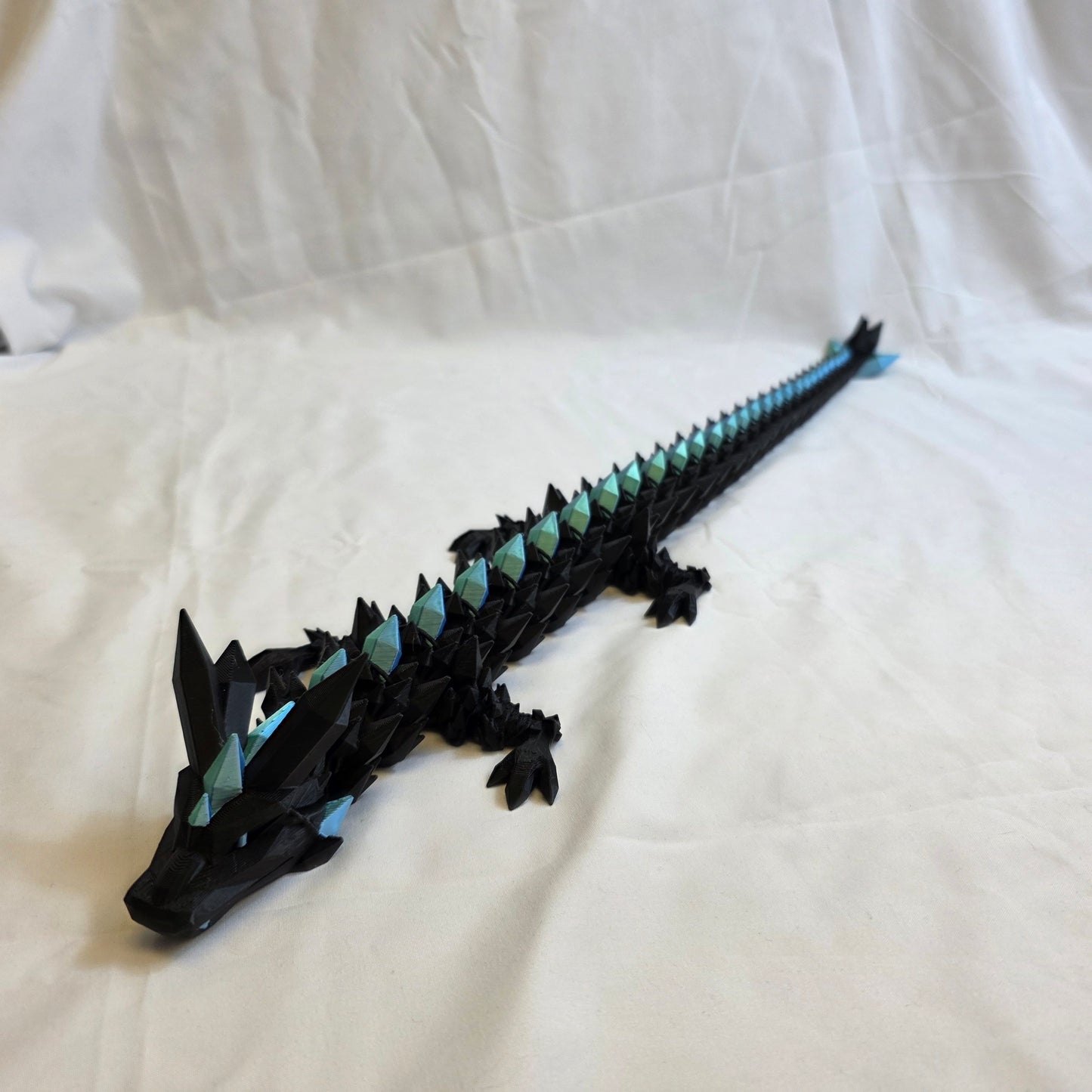 Crystal Spine Dragon – 3D Printed Articulated Fantasy Showpiece
