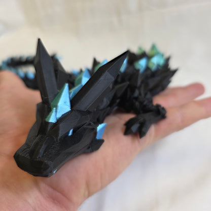 Crystal Spine Dragon – 3D Printed Articulated Fantasy Showpiece