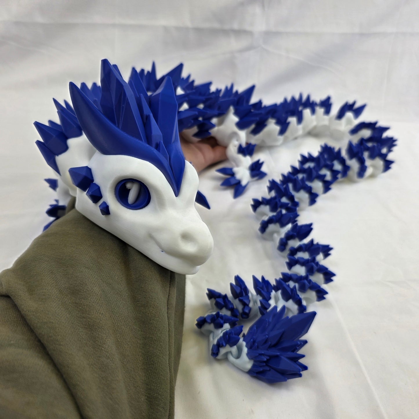 Custom 4-Foot Articulated Dragon – Fully Poseable, 3D Printed, Choose Your Colours!