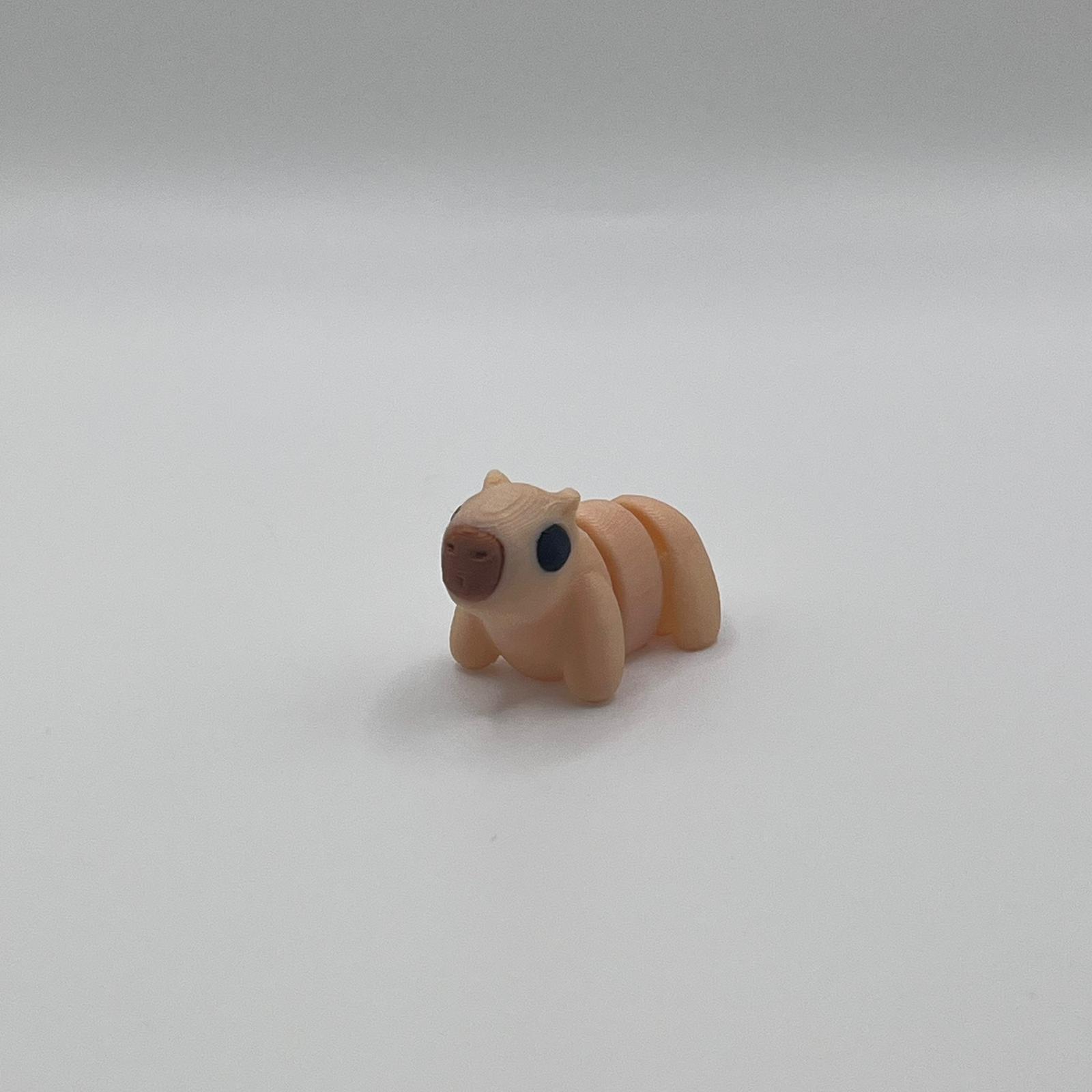 Mini Capybara Figurine – 3D Printed Pocket-Sized Animal Collectible