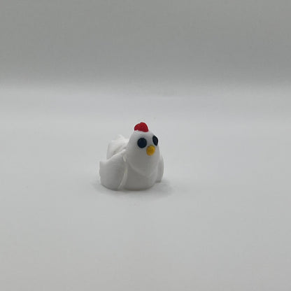 Mini Chicken Figurine – 3D Printed Pocket-Sized Animal Collectible