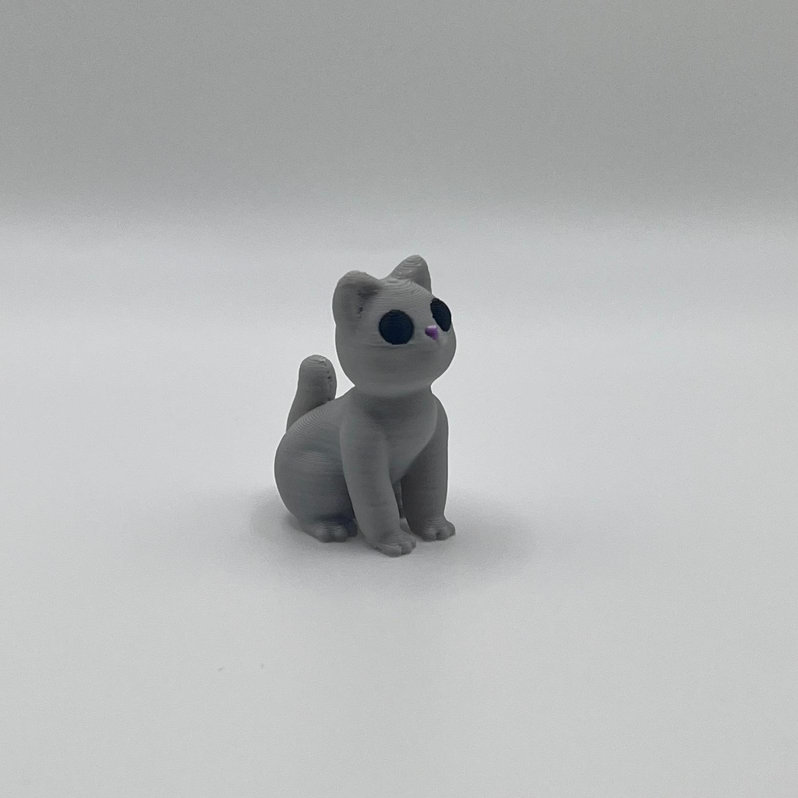 Mini Cat Figurine – 3D Printed Pocket-Sized Animal Collectible