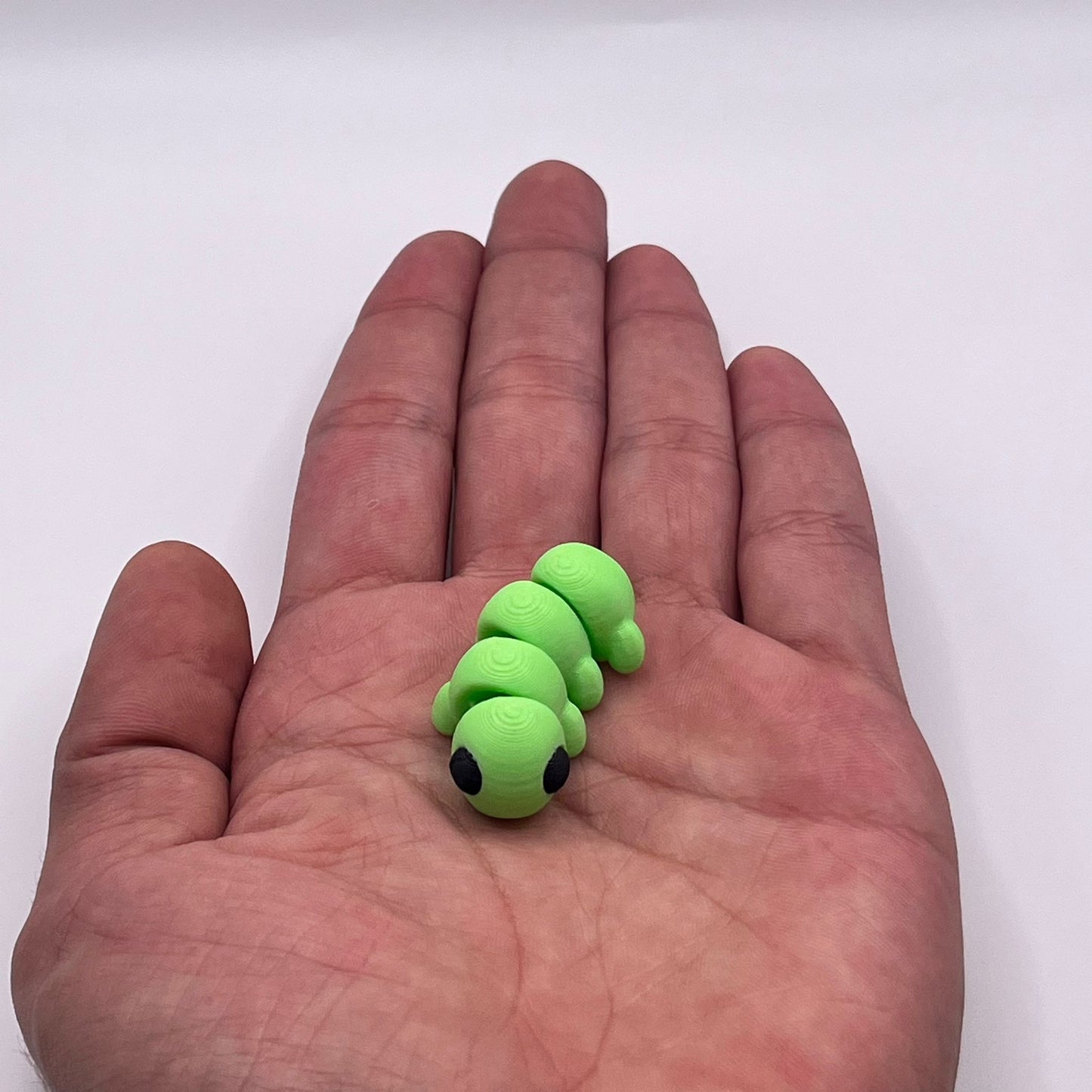 Mini Caterpillar Figurine – 3D Printed Pocket Pal & Collectible