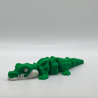 Crocodile Figurine – 3D Printed Articulated Animal Collectible