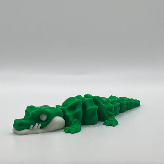 Crocodile Figurine – 3D Printed Articulated Animal Collectible