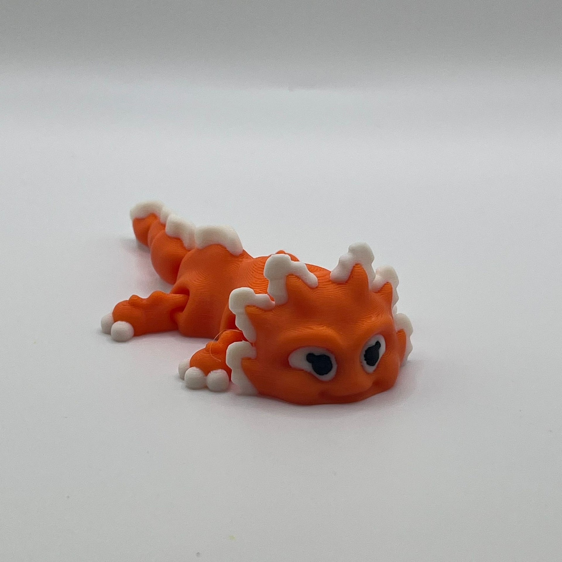Orange Axolotl – 3D Printed Articulated Animal Collectible