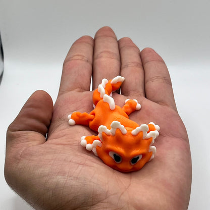 Orange Axolotl – 3D Printed Articulated Animal Collectible