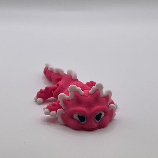Pink Axolotl – 3D Printed Articulated Animal Collectible