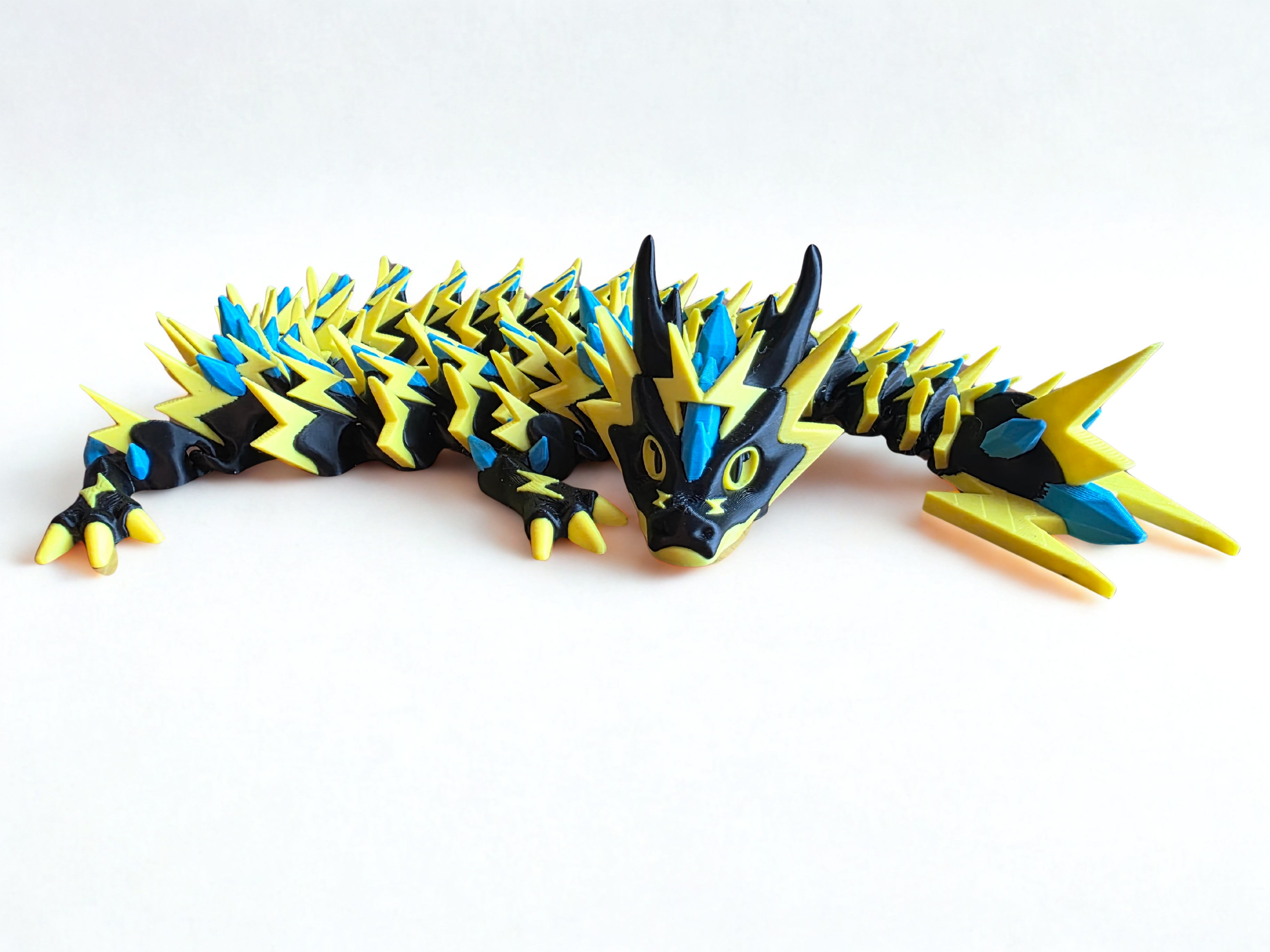 3D Printed Thundershard Articulated Dragon – 57cm of Lightning-Powered Awesomeness!