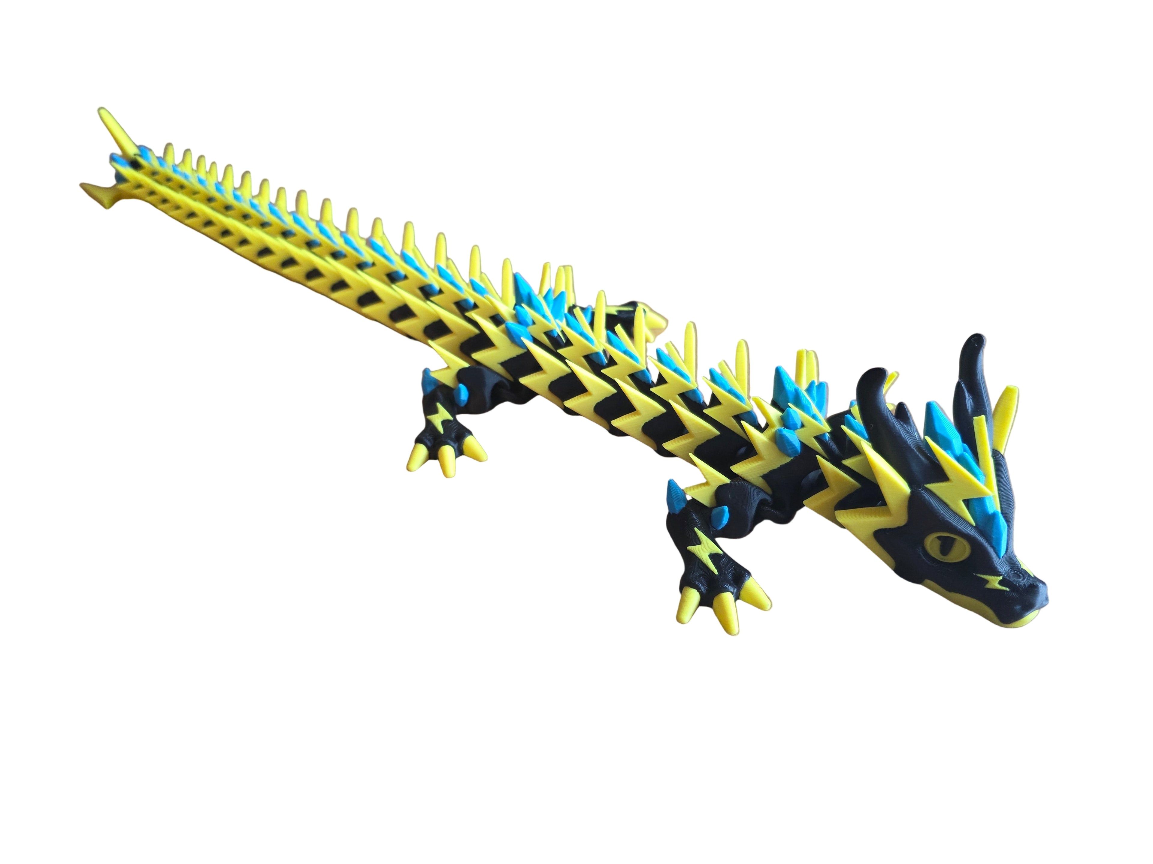 3D Printed Thundershard Articulated Dragon – 57cm of Lightning-Powered Awesomeness!